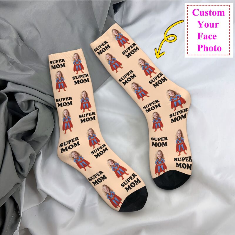 Dress Sock Men - Super Mom Custom Heren Crew Sokken