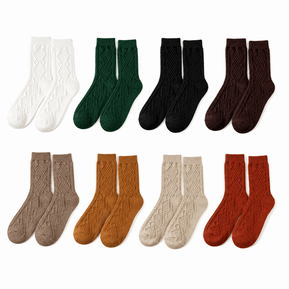 Thermal Sock Winter - Effen gekleurde kasjmierwollen sokken, thermisch warm,