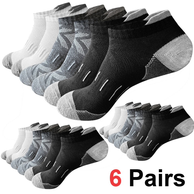 Athletic Sock Cushion - 6/12Pairs Heren Sokjes met pijlprint Ademend