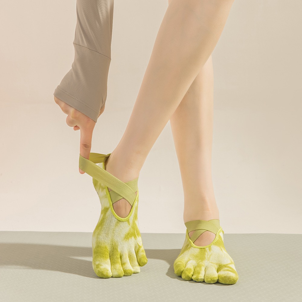 Toe Sock Split - Tie-Dye yogasokken met vijf vingers voor