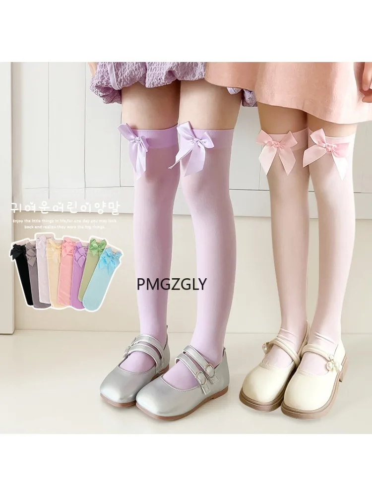 Meisjes Kousen * Roze Strik Kn - Thigh High Sock Stay Up recensie en prijs