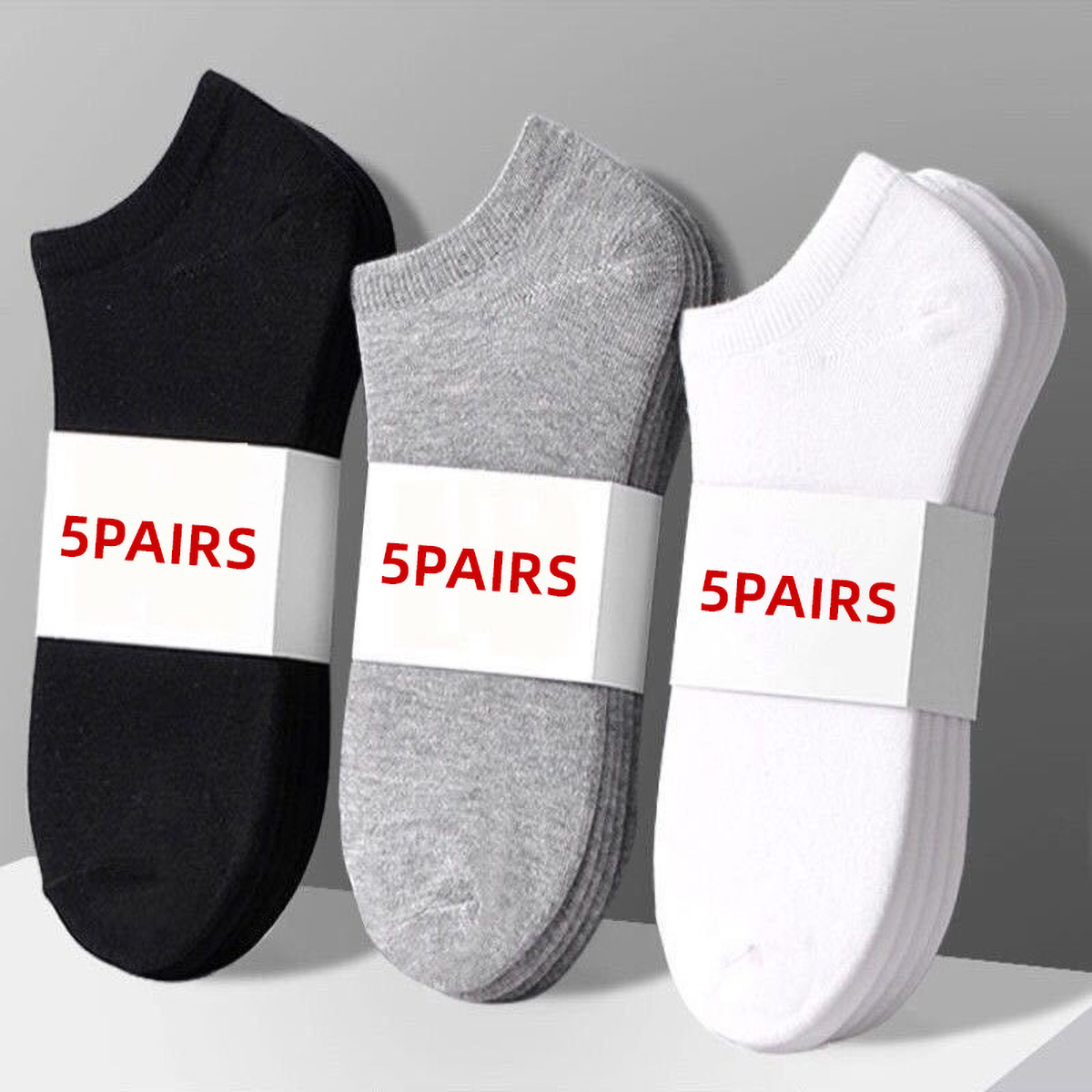 5 paar unisex casual effen kle - No Show Sock Women recensie en prijs