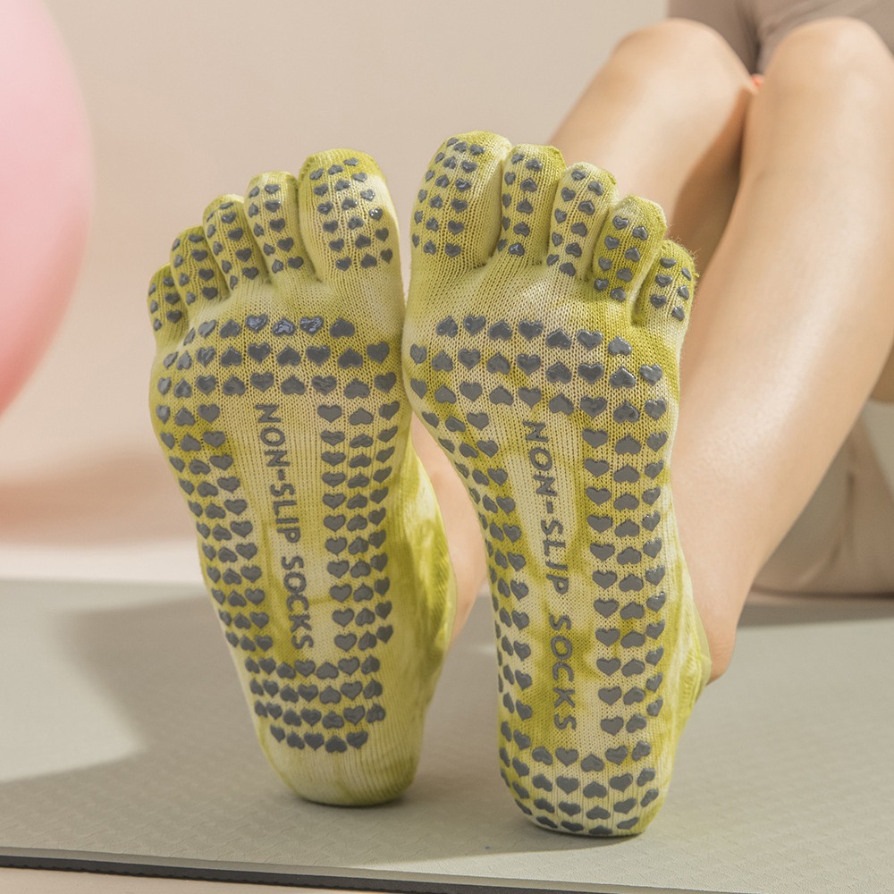 Tie-Dye yogasokken met vijf vi - Toe Sock Split recensie en prijs