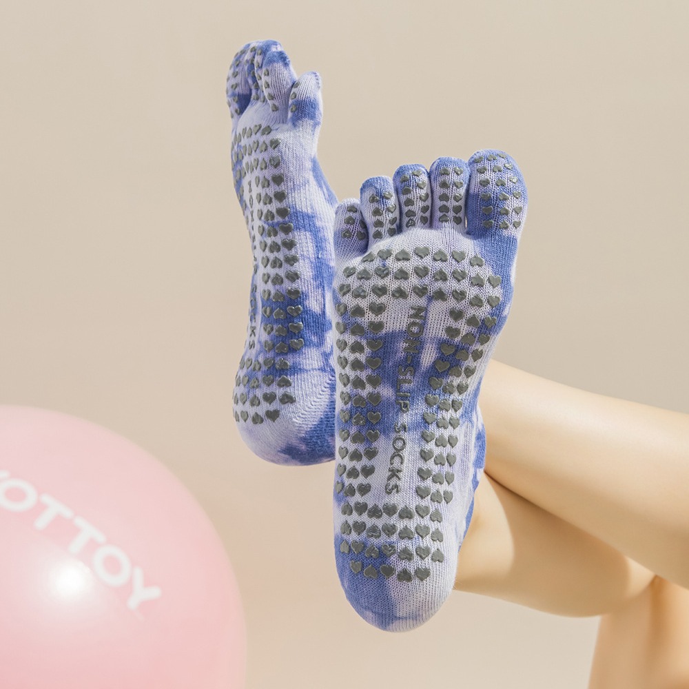 Tie-Dye yogasokken met vijf vi - Toe Sock Split recensie en prijs